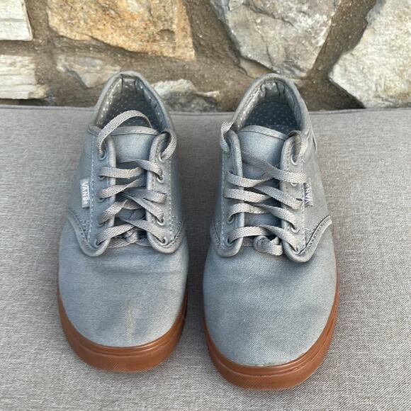 Vans gray low top casual sneakers Women's size 6 - Picture 2 of 6